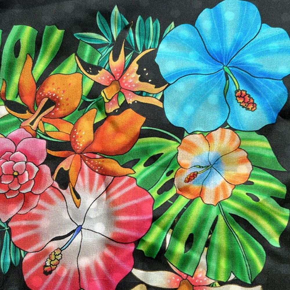 Johnny Was Akki Floral Silk Scarf - Picture 7 of 8